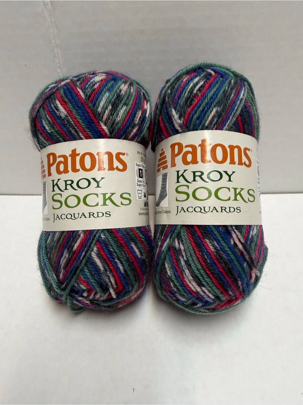 Patons Kroy Socks Jacquards Yarn - Multicolor Stripe - 2 Skeins